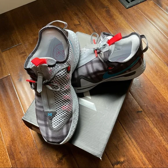 Nike PG 4 | Shoes | Nike Pg 4 Shoe Football Greylaser Blue  display picture 1